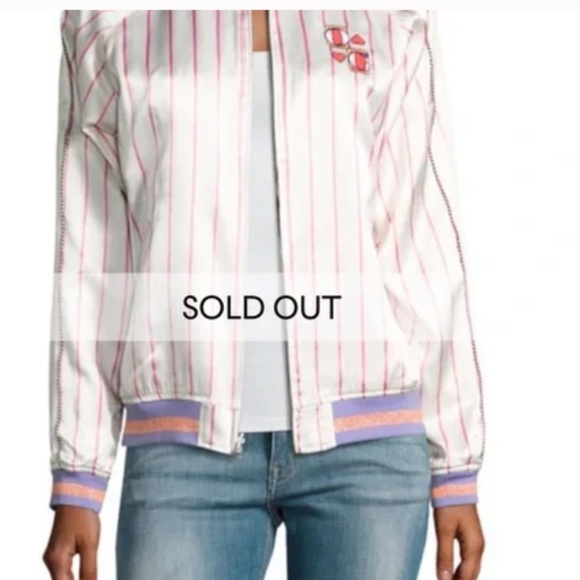 OPENING CEREMONY 100% SILK REVERSIBLE "FAIRYTALE TO STRIPES" ZIP JACKET WOMENS S - Picture 9 of 16